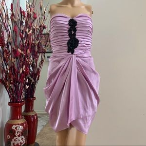 Bebe strapless silk dress size M